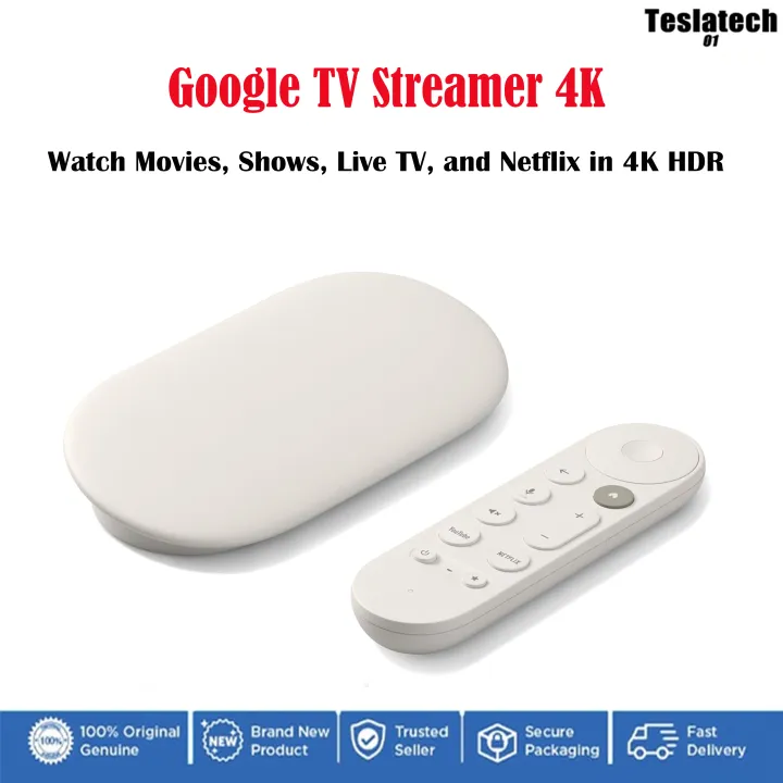 (Ready Stock)Google TV Streamer 4K - Fast Streaming Entertainment on Your TV with Voice Search Remote - Smart Home Control -32 GB | Lazada Malaysia