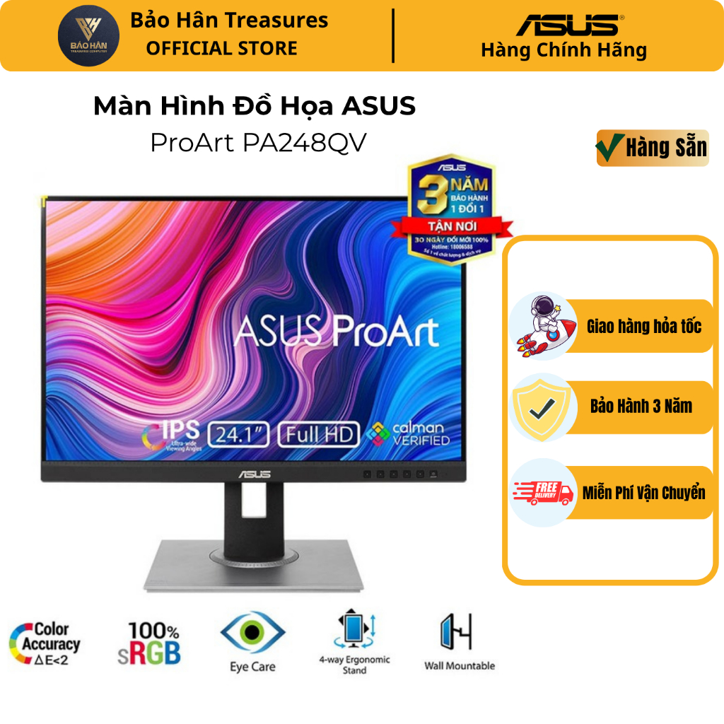 Màn Hình Asus ProArt Display PA248QV Gen2 (PA248QFV) 24.1-inch 16:10 WUXGA (1920 x 1200) - Hàng Chính Hãng | Shopee Việt Nam