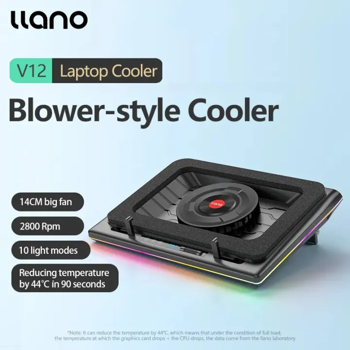 Llano Laptop Cooling Pad Equipped USB Powered Cooler Turbo-Fan Rapid Cooling Gaming Laptop With Adjustable Brackets Suit for the 13-21 inch Laptop | Lazada Việt Nam