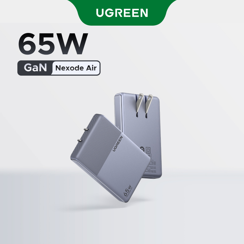 UGREEN Nexode Air 65W USB-C * 2 + USB-A * 1 Cổng GaN Sạc Nhanh Siêu Di Động Bảo Vệ Nhiệt Sạc An Toàn Cho iPhone 17 15 13 Pro Max | Shopee Việt Nam