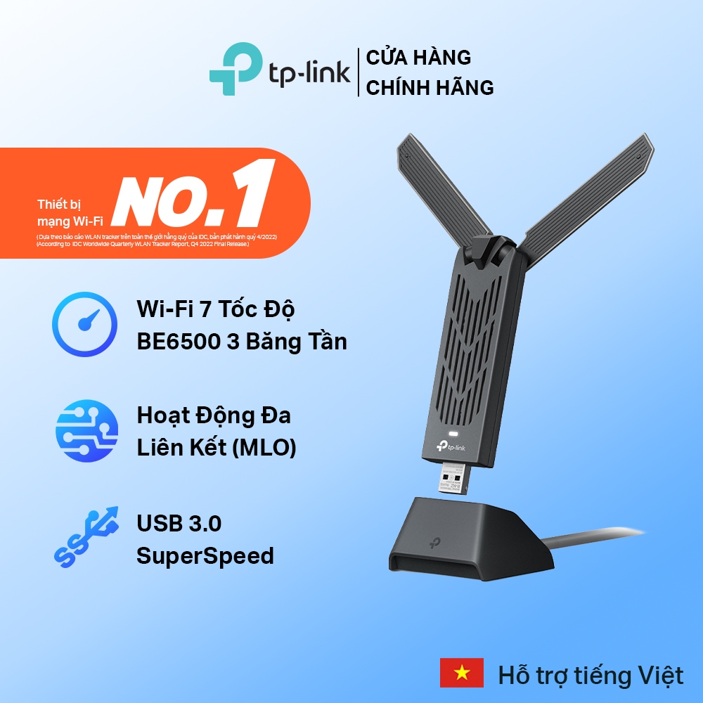 USB Wi-Fi 7 TP-Link Archer TBE400UH Tốc Độ BE6500 Độ Lợi Cao, 3 Băng Tần, OFDMA, MU-MIMO và Multi-RU | Shopee Việt Nam