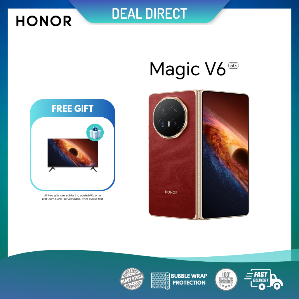 HONOR Magic V6 5G (16GB RAM + 512GB ROM) Original HONOR Malaysia Warranty