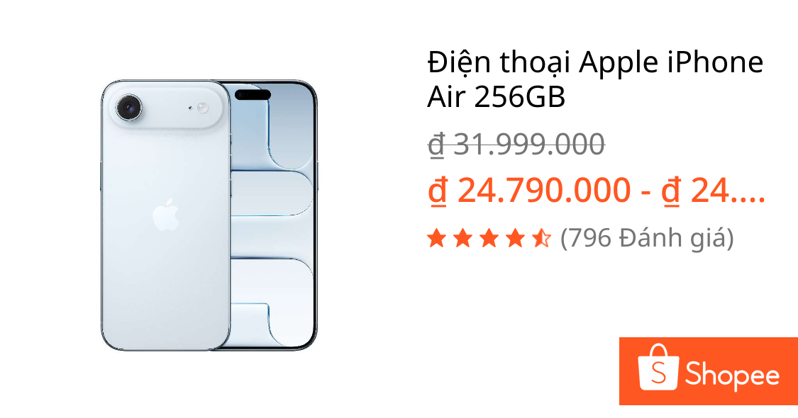 Điện thoại Apple iPhone Air 256GB | Shopee Việt Nam