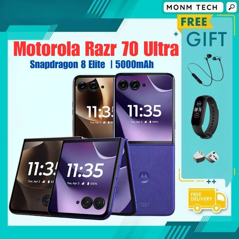 [2026] Motorola Razr 70 Ultra Snapdragon 8 Elite Snapdragon 8 Elite 5000mAh 68W 7.0" Android 16 50 MP SmartPhone | Shopee Malaysia