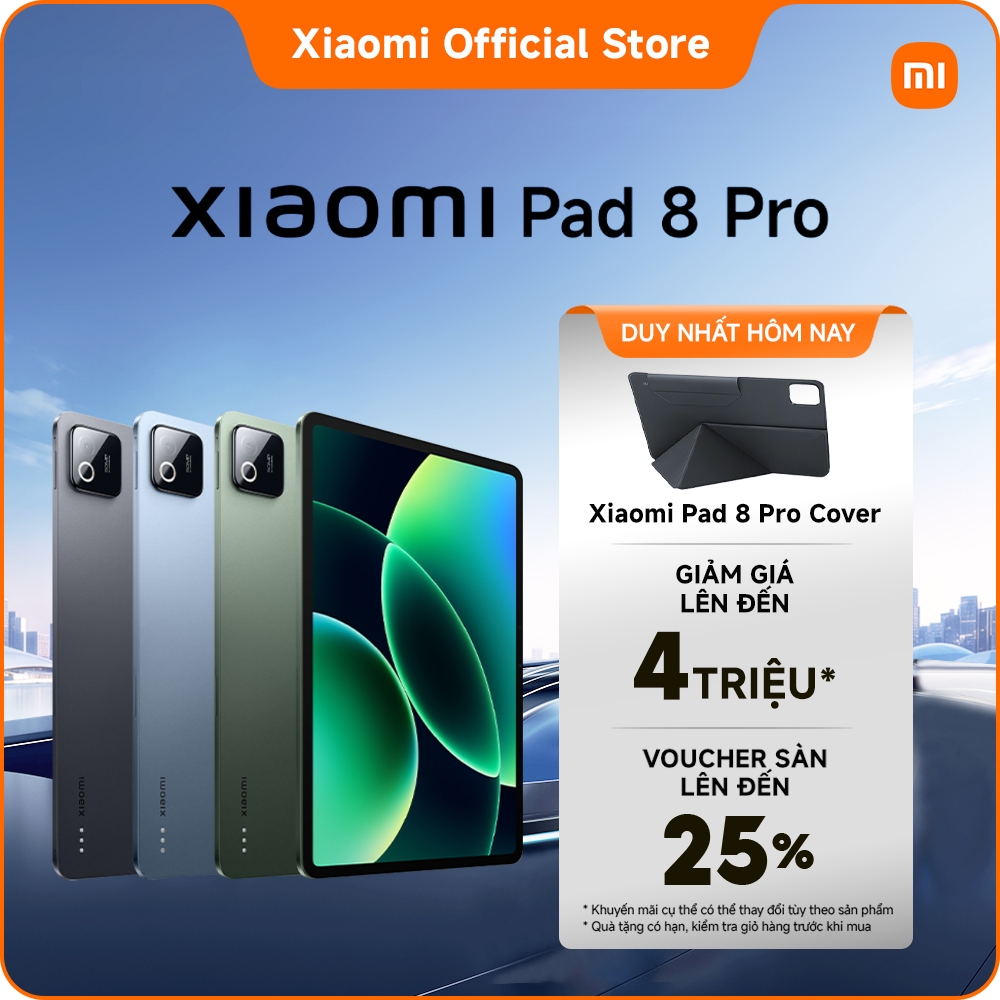 Máy tính bảng Xiaomi Pad 8 Pro (8+128GB|8+256GB)| Pin 9200mAh (typ)|Màn hình 3.2K 144Hz| Vi xử lý Snapdragon 8 Elite | Shopee Việt Nam