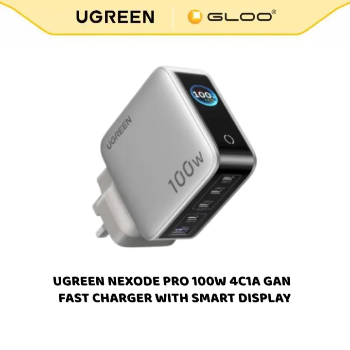 UGREEN NEXODE PRO 100W 4C1A GAN FAST CHARGER WITH SMART DISPLAY
