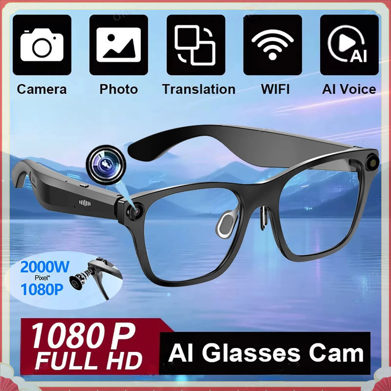 2026 New Smart AI Camera Glasses Take Photos With Camera AI Translation Object Recognition Bluetooth Call Music glasses | Shopee Malaysia