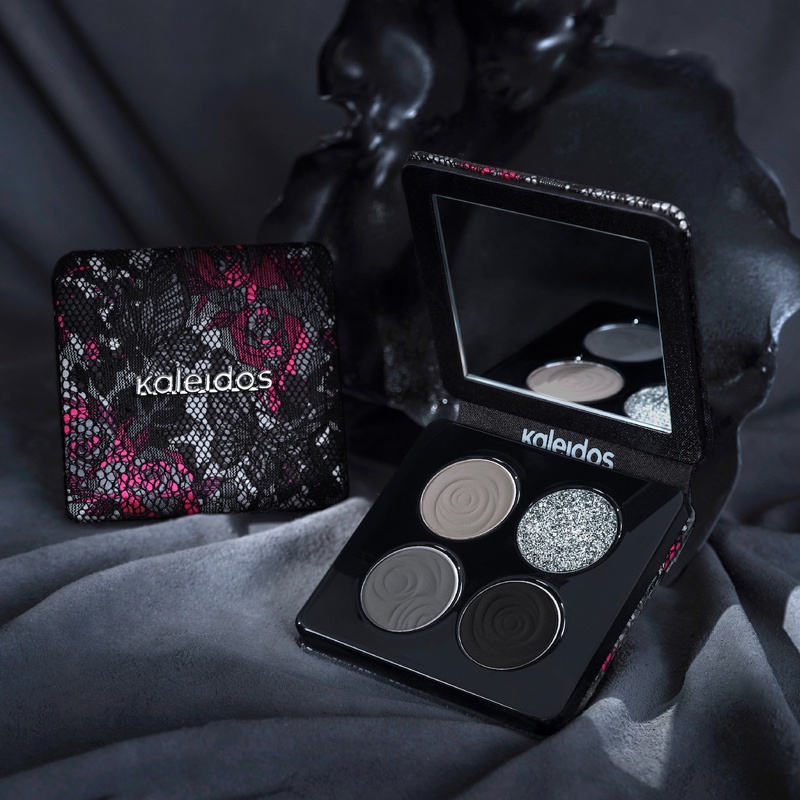 Kaleidos Smoked Lace Eyeshadow Palette Black Jasmine Cold Extract Brown Earth Tone Pearlescent Matte Palette | Shopee Malaysia