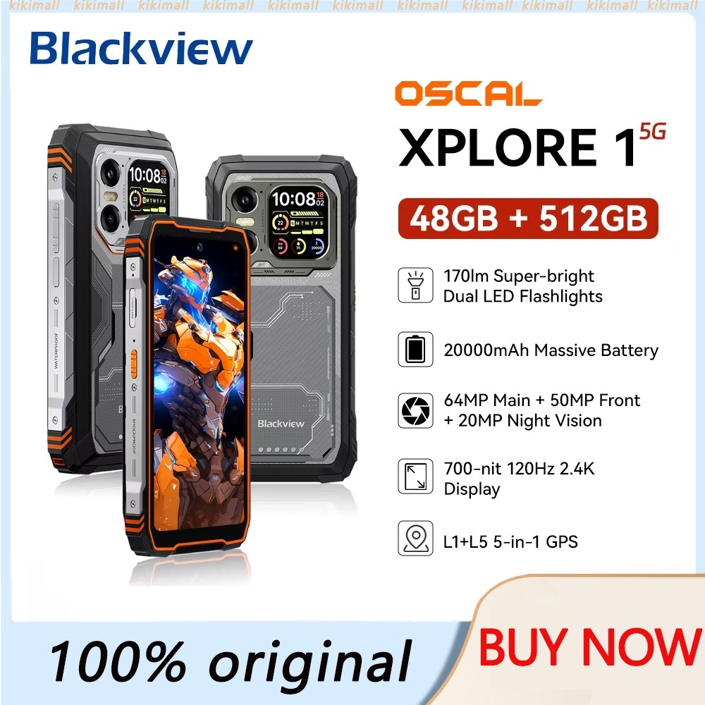 Blackview XPLORE 1 Rugged Smartphone 6.78'' 2.4K Display 5G 6GB+512GB 20000mAh 64MP Android 15 NFC | Shopee Malaysia
