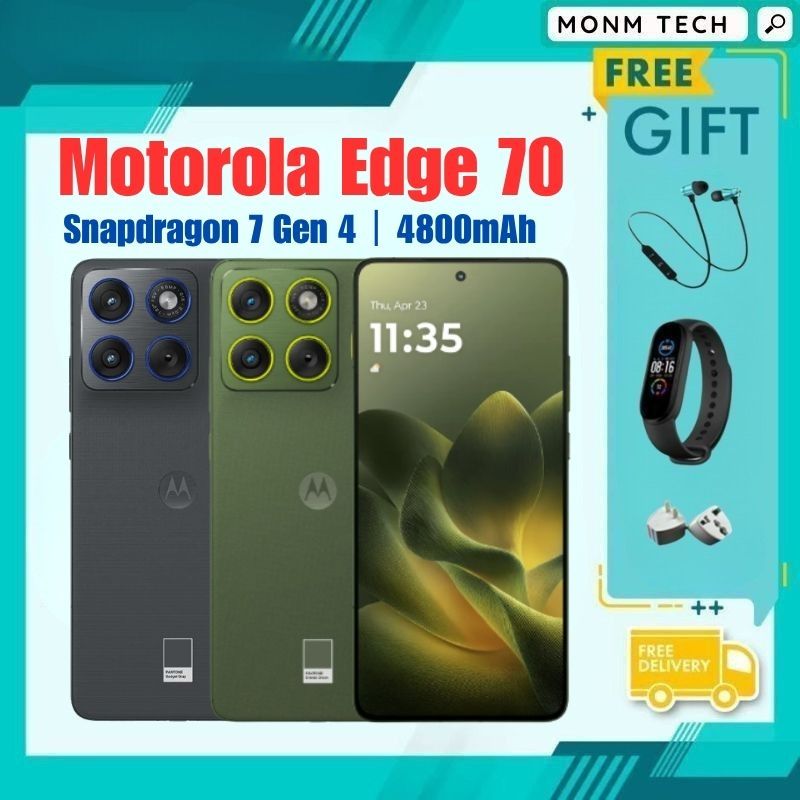 【Global Set】Motorola Edge 70 Fusion / Edge 70 Snapdragon 7 Gen 4 6.67 Inch 120Hz OLED IP68 Waterproof, 4800mAh 68W Fast | Shopee Malaysia