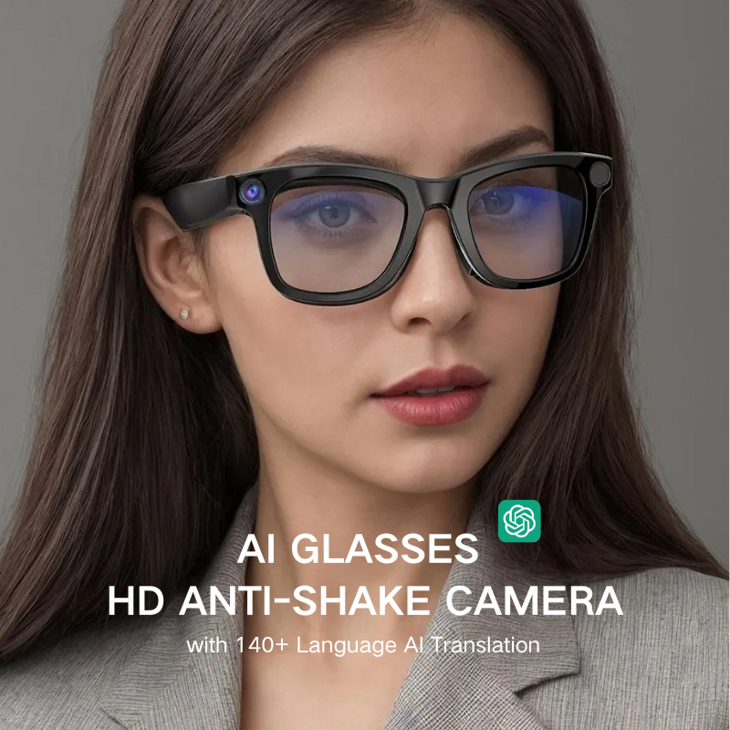 Smart AI Glasses 5MP HD Camera, WiFi/Bluetooth, ChatGPT & DeepSeek AI, 32GB Memory, Voice Translation AI-Powered Vision Smart Assistant Glasses | Shopee Malaysia