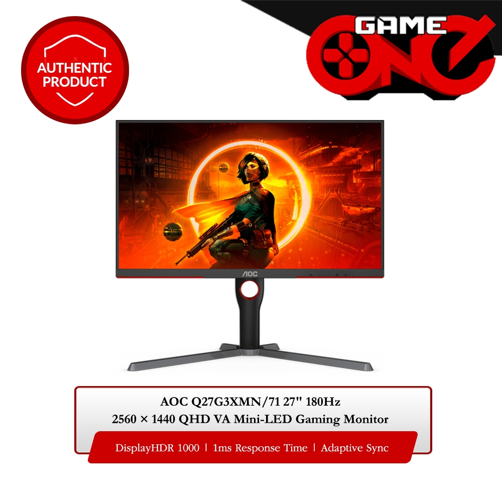 AOC Q27G3XMN/71 27′′ 180Hz QHD (2560x1440) VA Mini-LED Gaming Monitor | Shopee Malaysia