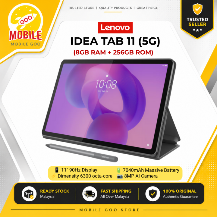 Lenovo Idea Tab 11 5G (8GB+256GB) | 11" 2.5K Display | MediaTek 6300 | 7040mAh | Android Tablet | TB336ZU