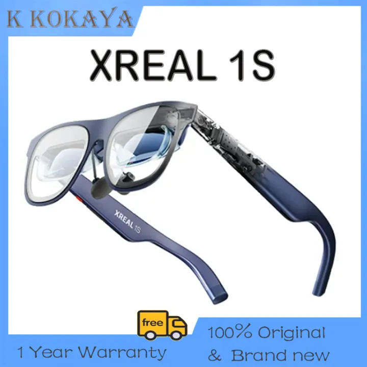100% Genuine XREAL 1S AR Glasses/X1 Chip/500" Giant Screen/2D-3D Conversion/3DoF Space Hovering/52° FOV for Immersive Viewing/XREAL AR Smart Glasses | Lazada Malaysia