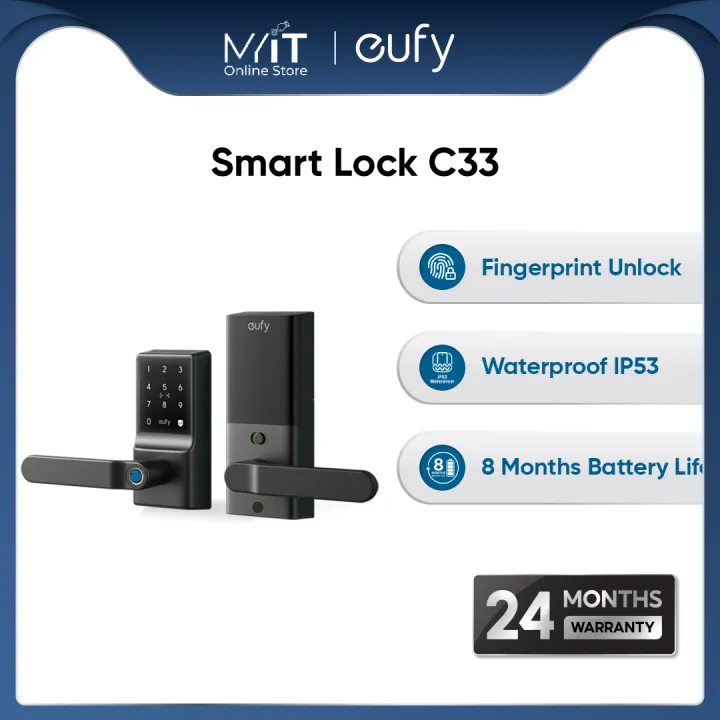 eufy Smart Lock C33 | Fingerprint Smart Door Lock | App Control | Keypad Entry | Auto Lock | Lazada Malaysia