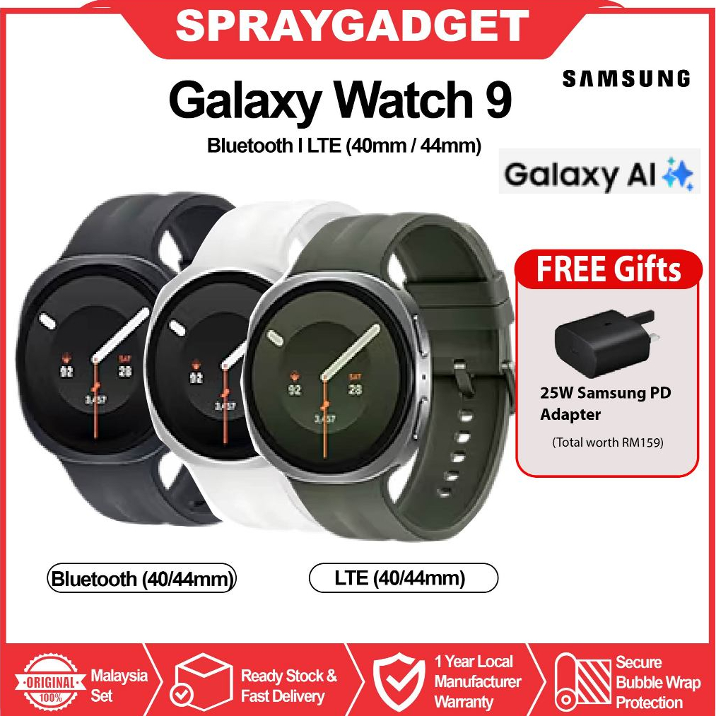[NEW] Samsung Galaxy Watch 9 Bluetooth/LTE (40mm/44mm) Samsung Malaysia Warranty