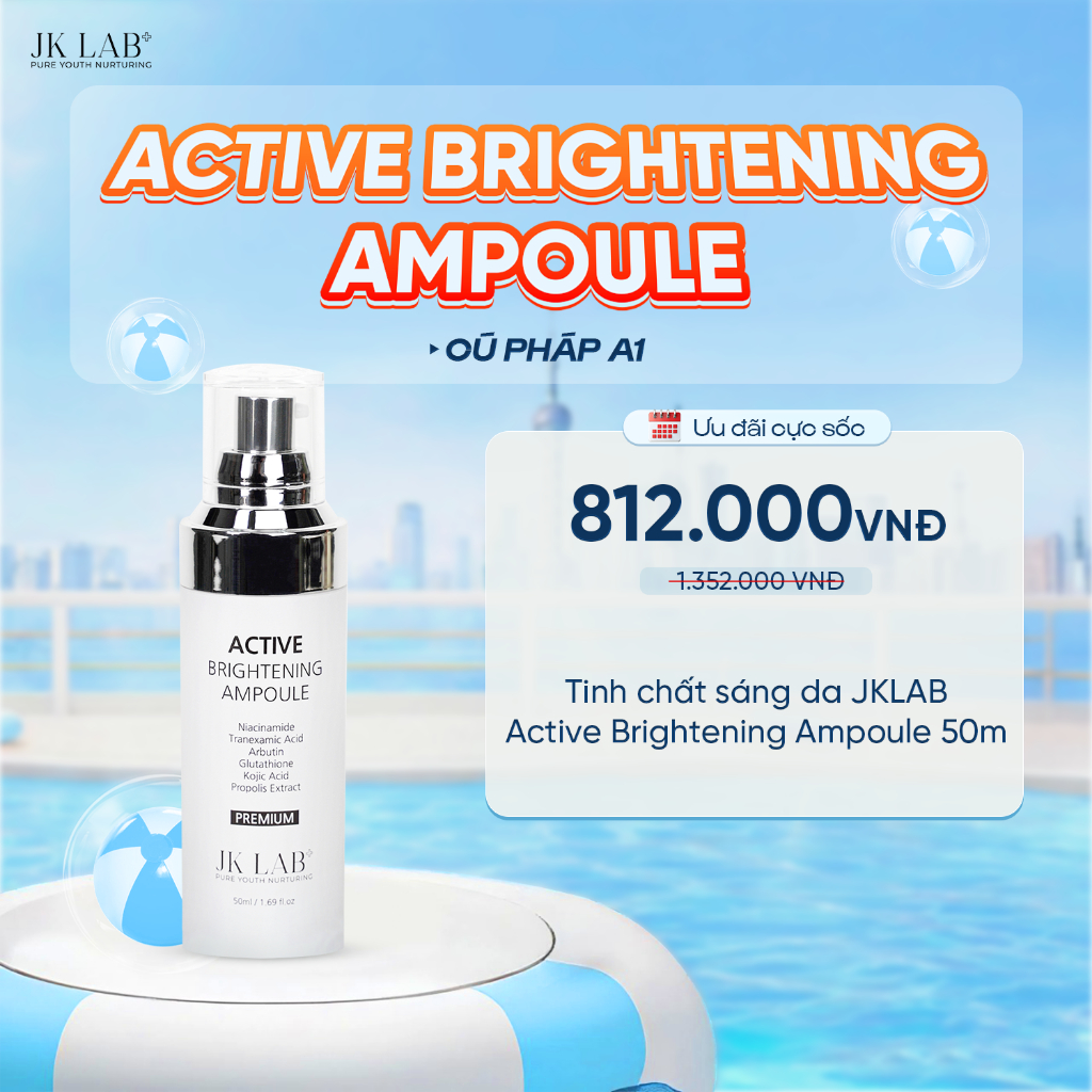 Serum dưỡng sáng da JKLAB Active Brightening Ampoule mờ nám giảm sạm đều màu 50ml không bết dính tốt | Shopee Việt Nam