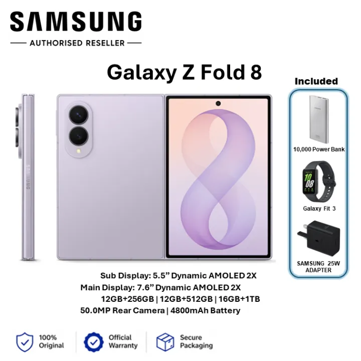 SAMSUNG GALAXY Z FOLD 8 (12GB+256GB / 12GB+512GB / 16GB+1TB)