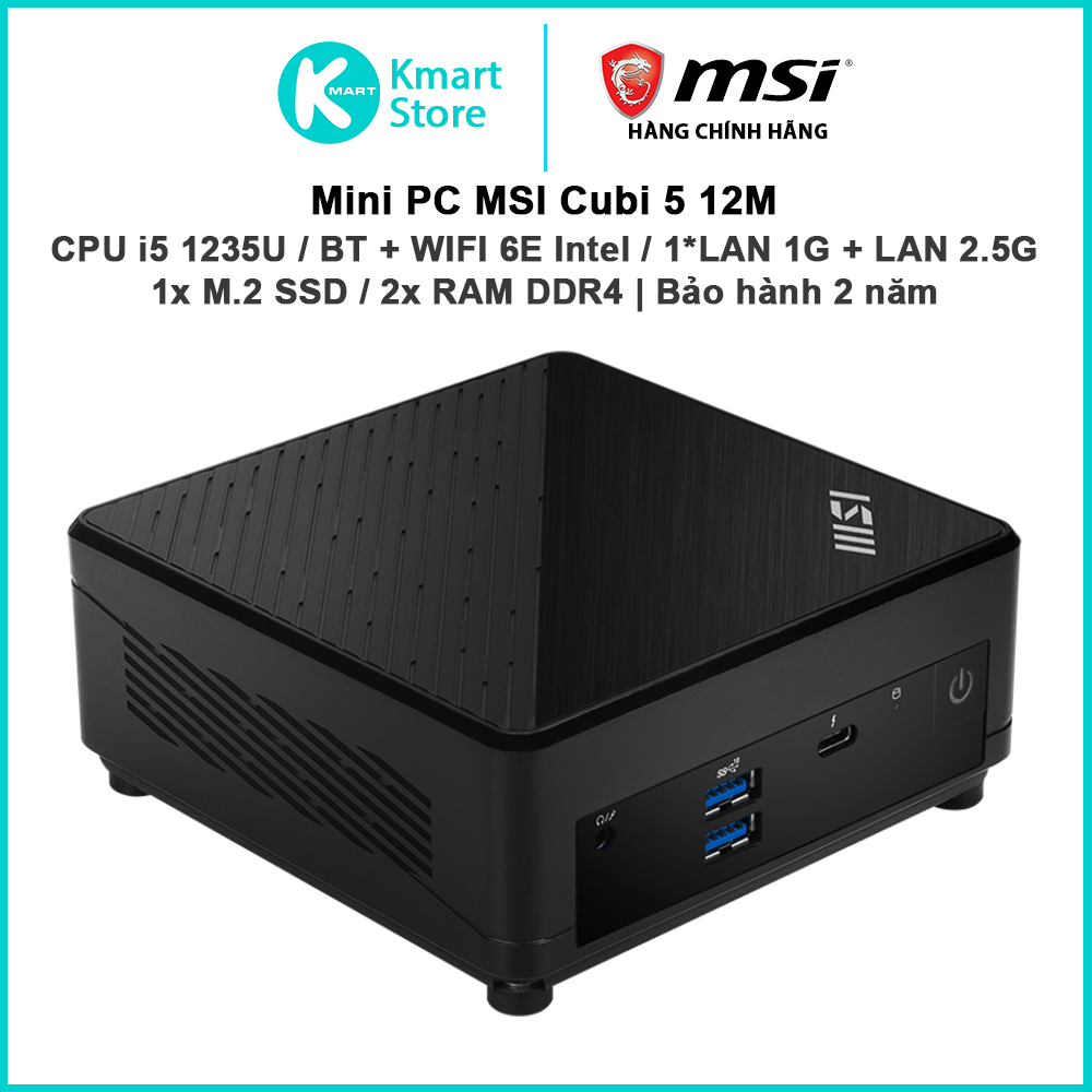 Mini PC MSI Cubi 5 12M | CPU i5 1235U / BT + WIFI 6E / Free Doss / 1x M.2 SSD / 2x Ram DDR4 | Bảo hành 2 năm | Shopee Việt Nam