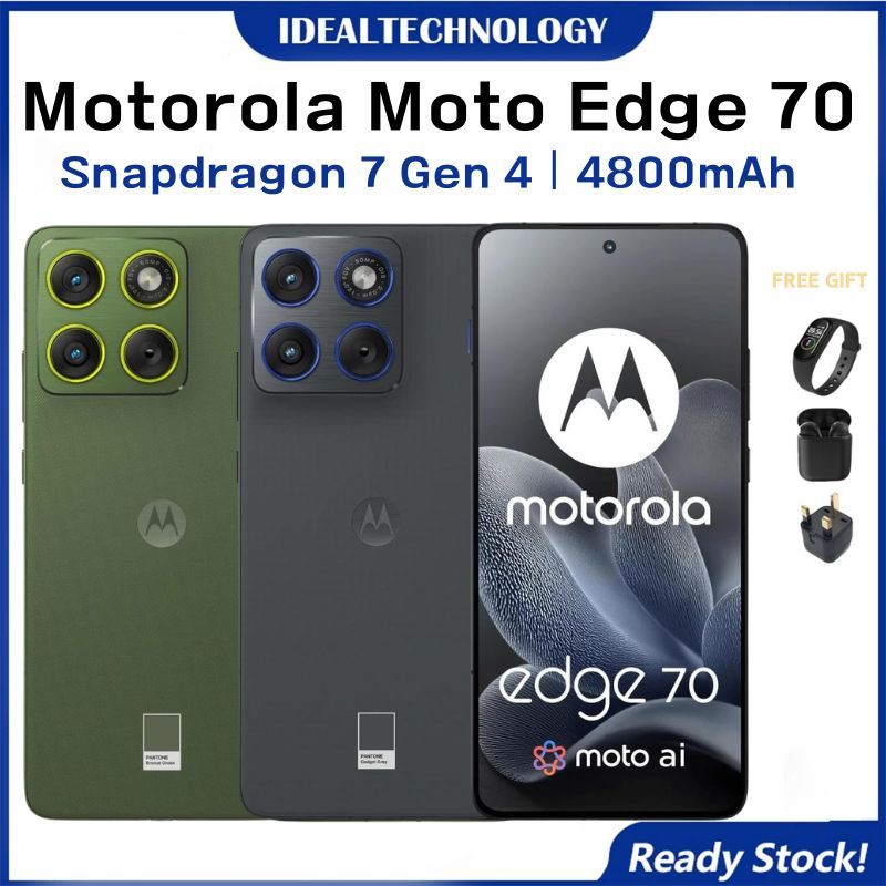 【Global】Motorola Moto Edge 70 NFC 50MP 4K Triple Cam Dual Sim 6.67" Snapdragon 7 Gen 4 IP68 4800mAh 68W SmartPhone | Shopee Malaysia