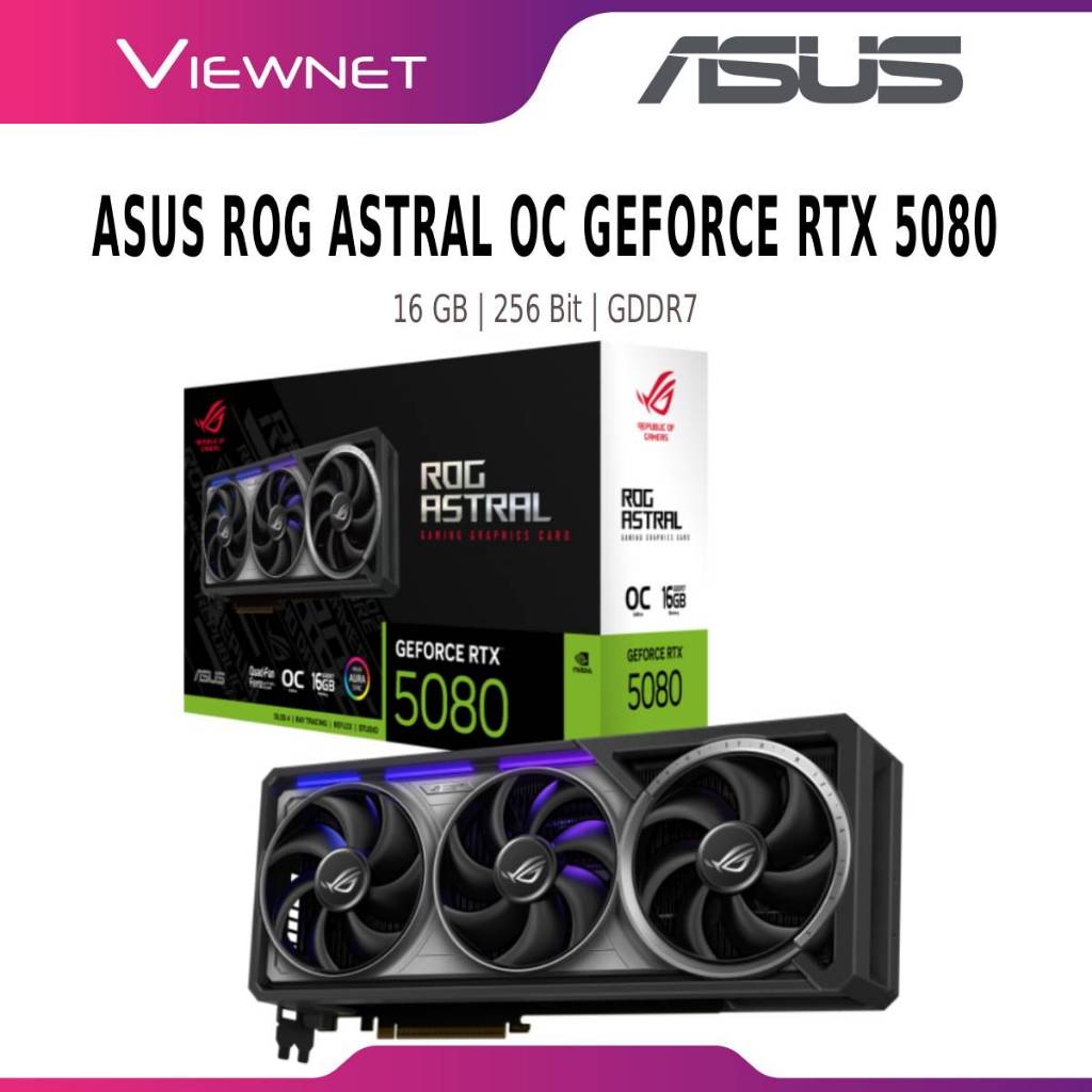 ASUS ROG ASTRAL OC GEFORCE RTX 5080 16GB GDDR7 256 BIT GAMING GRAPHIC CARD | Shopee Malaysia