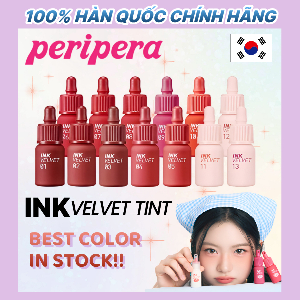 [PERIPERA] Ink The Velvet Tint Lâu Dài 4g (Mới) | Shopee Việt Nam