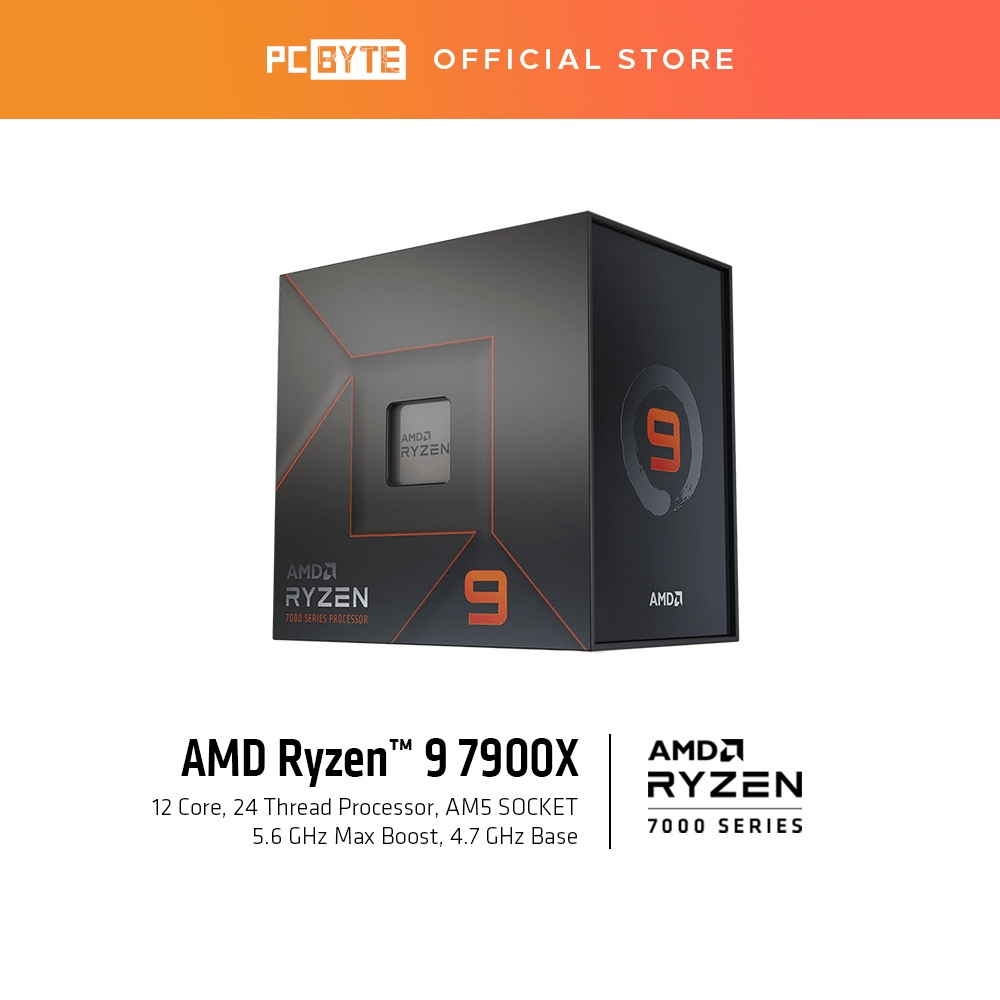 AMD Ryzen™ 9 7900X Desktop Processors [12 Core/24 Threads 4.7/5.6GHz AM5] 7900X CPU Processor For Gaming & Productivity | Shopee Malaysia