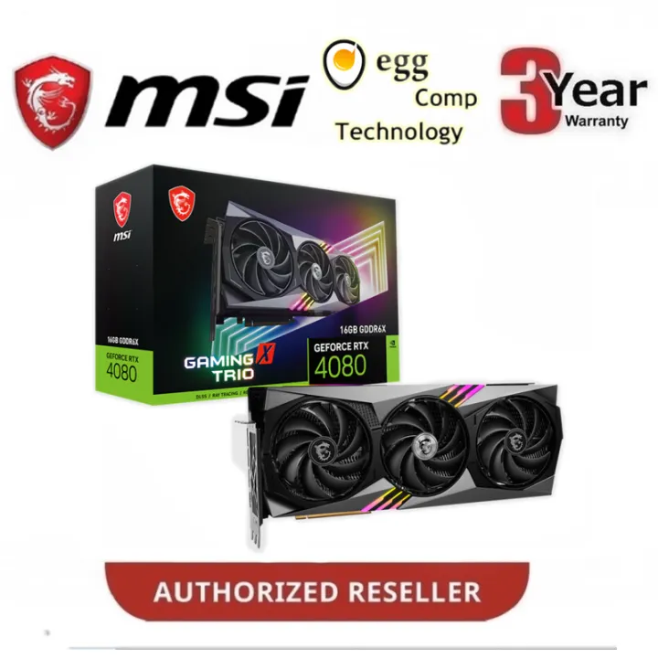 MSI GeForce RTX 4080 16GB GAMING X TRIO RTX4080 | Lazada Malaysia