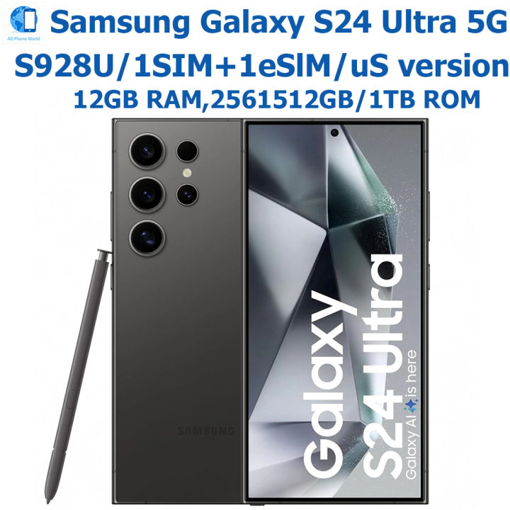 Samsung | Refurbished Samsung Galaxy S24 Ultra 5G Smart Android Phone 6.8-inch 200MP 45W Samsung S24 Smartphone 5000mAh NFC Snapdragon