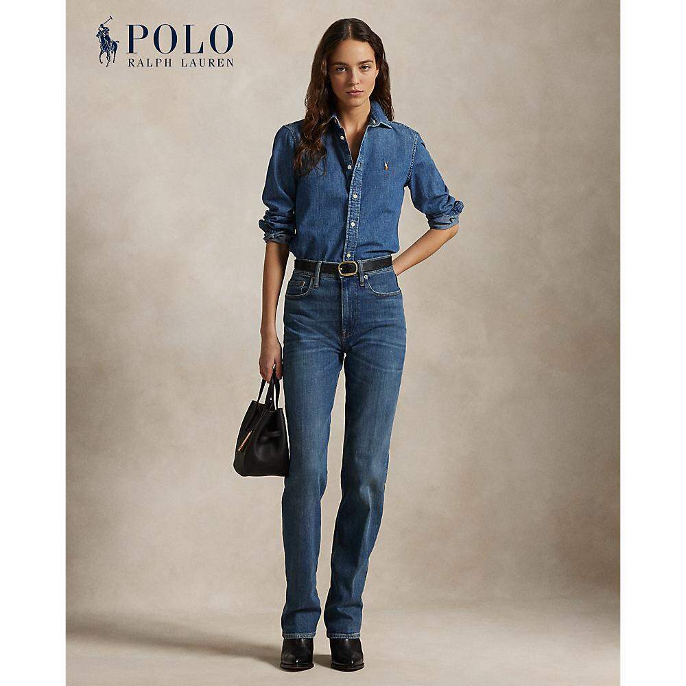 Polo Ralph Lauren Women High-Rise Straight Jean | Shopee Malaysia