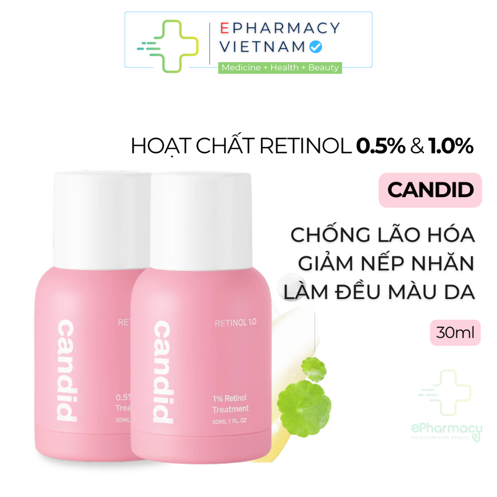 Hoạt Chất Retinol CANDID 0.5 % &1.0% Retinol Treatment Hạn Chế Lão Hoá, Làm Mờ Vết Nhăn, Cải Thiện Nền Da 30ml | Shopee Việt Nam
