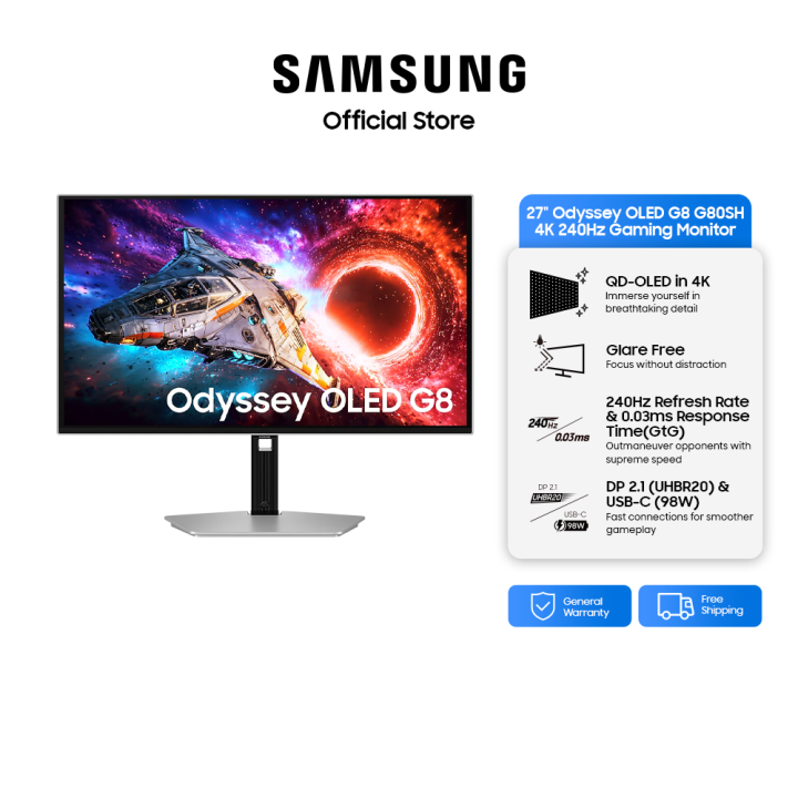 Samsung 27" | 32" Odyssey OLED G8 G80SH 4K 240Hz Gaming Monitor