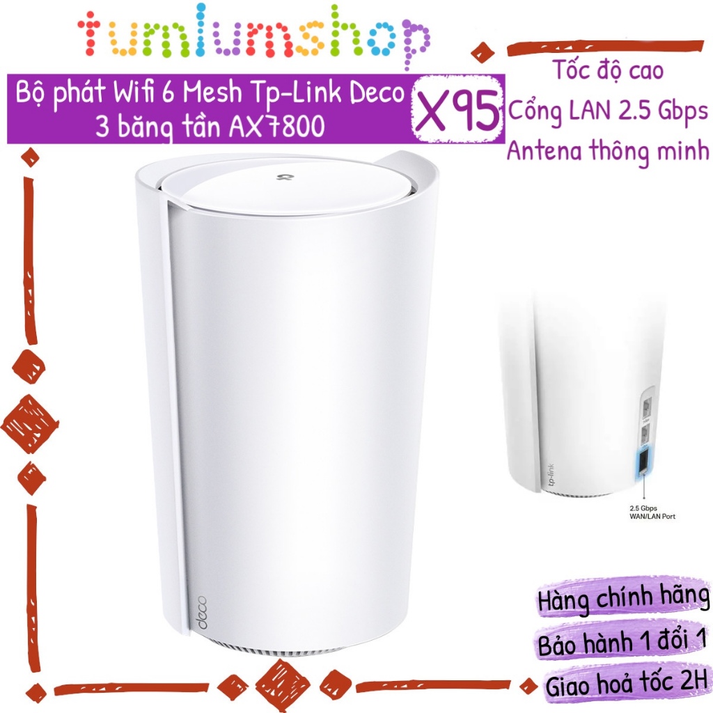 Tp-Link Deco X95 X90 AX7800 bộ phát wifi 6 mesh tốc độ cao | Shopee Việt Nam