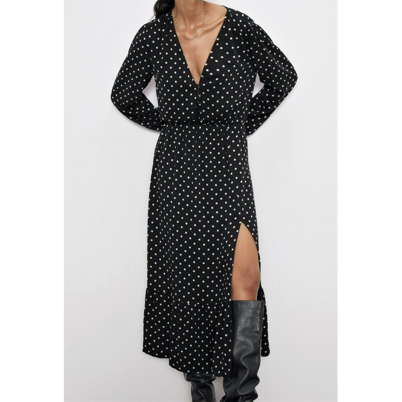 Zara Polka Dot Dress | Shopee Malaysia