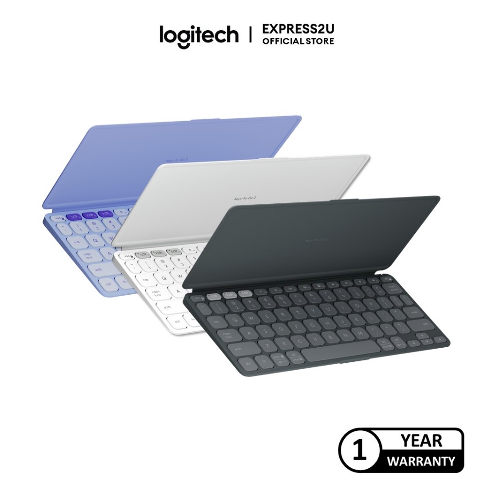 LOGITECH KEYS TO GO 2 UNIVERSAL PORTABLE BLUETOOTH KEYBOARD FOR TABLET WITH BUILT-IN COVER | Shopee Malaysia