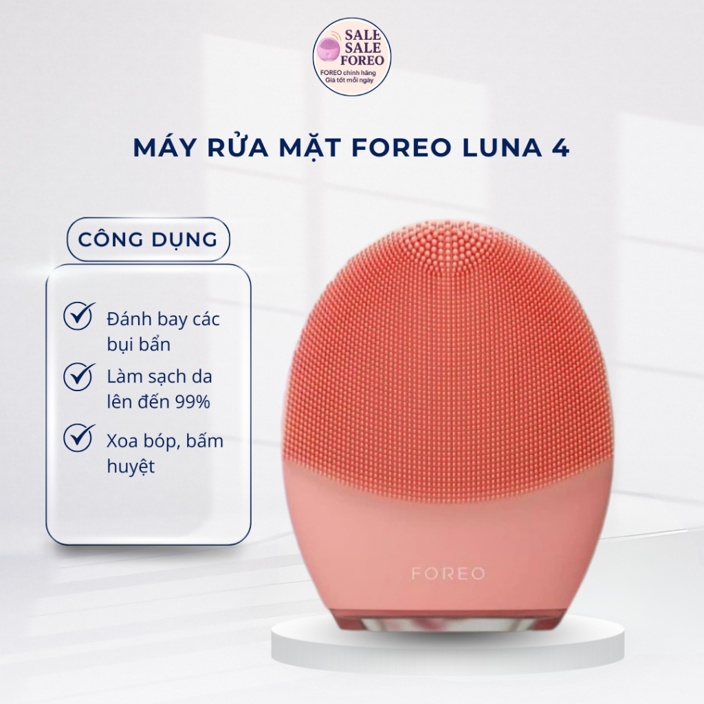 Máy rửa mặt Foreo Luna 4, Luna 4 go chính hãng có hỗ trợ bảo hành - Máy rửa mặt và massage chống lão hóa Foreo Luna 4 | Shopee Việt Nam