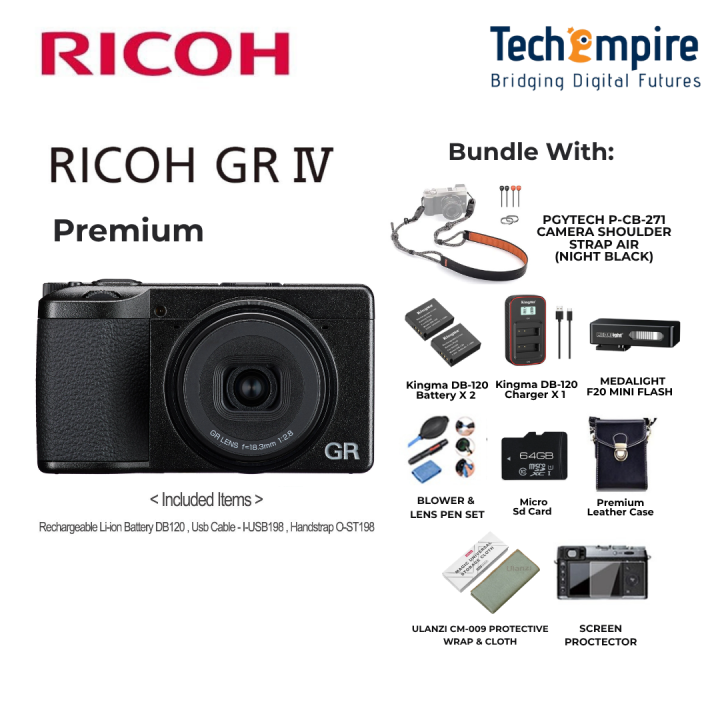 RICOH DIGITAL CAMERA GRIV GR IV / HDF / MONOCHROME PREMIUM COMPACT CAMERA 1 YEAR WARRANTY