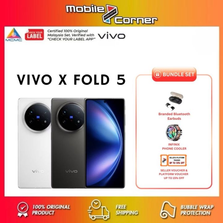 vivo X Fold 5 5G (32GB(16+16)GB RAM + 512GB ROM) Ultra Light Foldable Phone l Warranty under VIVO Malaysia | Lazada Malaysia