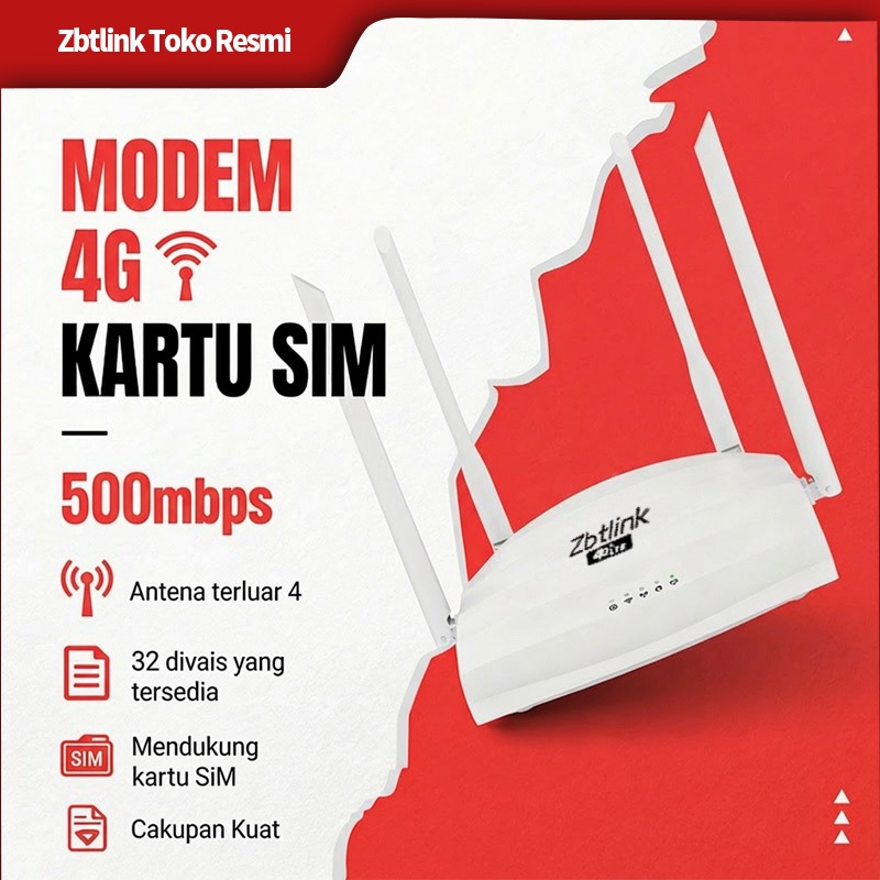 ZBTlink Router 4G LTE Official Store | SIM Card & LAN Slot | Fast Internet Up to 500Mbps | Stable & Practical | Shopee Malaysia