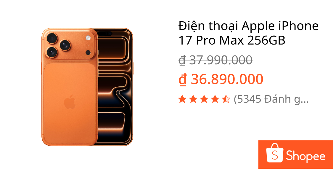 Điện thoại Apple iPhone 17 Pro Max 256GB | Shopee Việt Nam