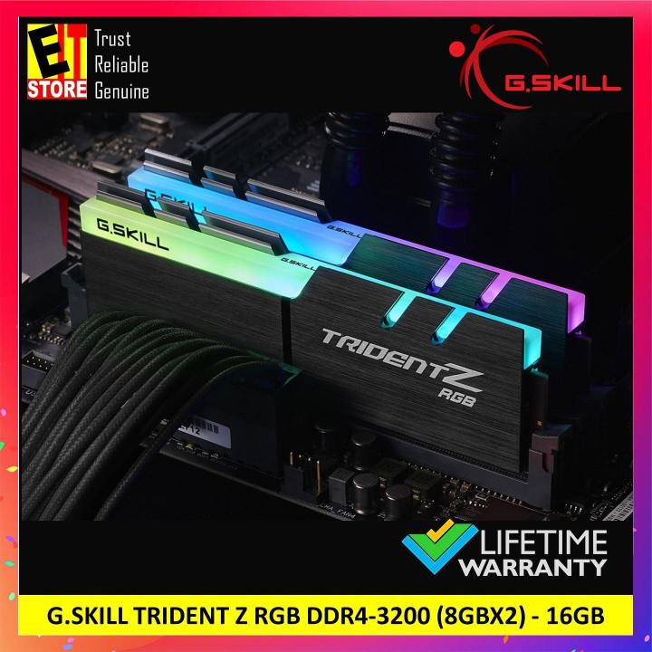 G.SKILL TRIDENT Z RGB 16GB (8GBx2) / 32GB (16*2) DDR4 3200MHz GAMING DESKTOP MEMORY RAM | Lazada Malaysia