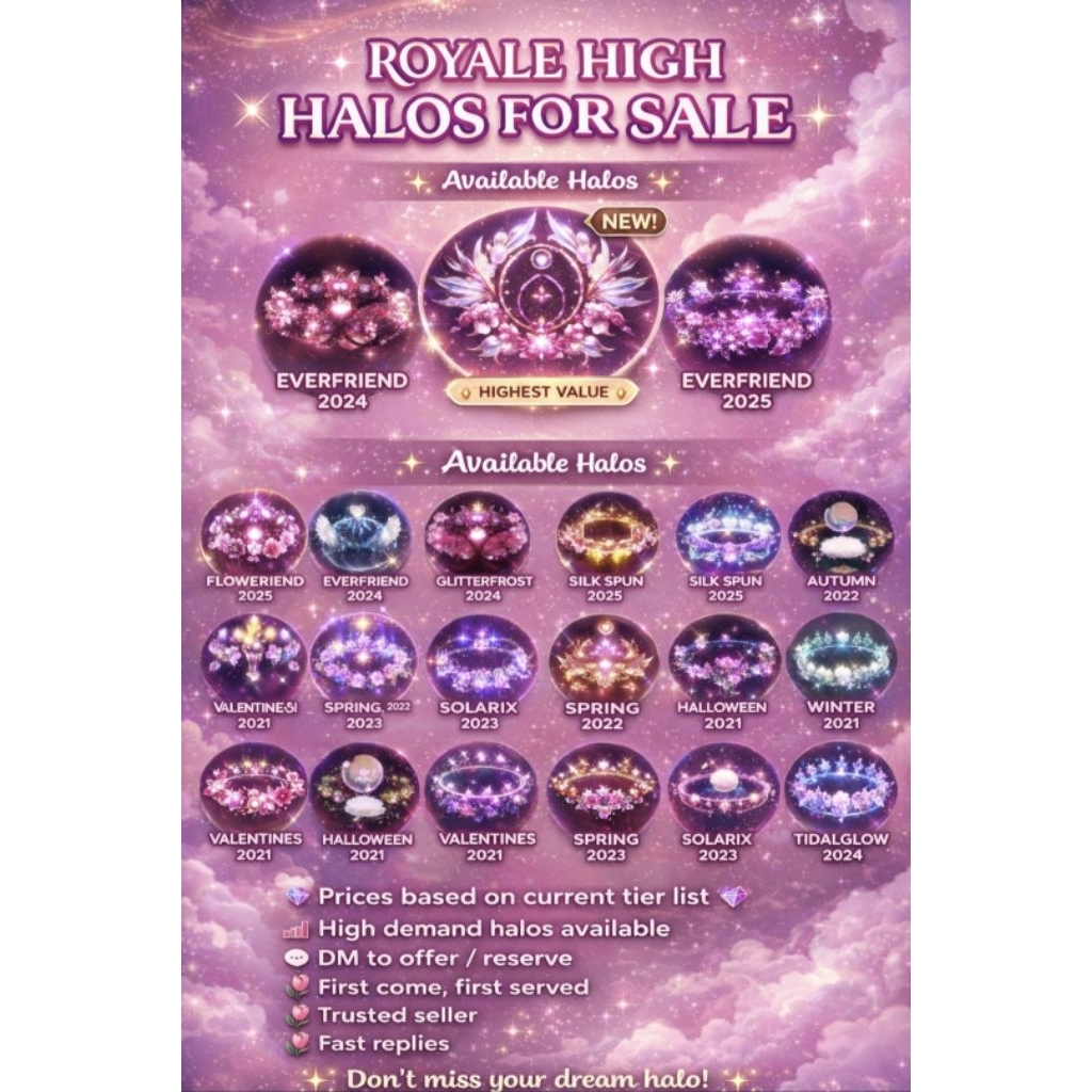 Royale High Halos [Pm for prices] | Shopee Malaysia