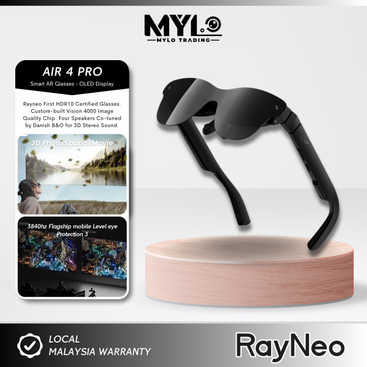 RayNeo Air 4 Pro AR Glasses XR Device Wearable Cinema HDR10 Smart Glasses HD Screen for Movies Video Gaming Not VR Glass