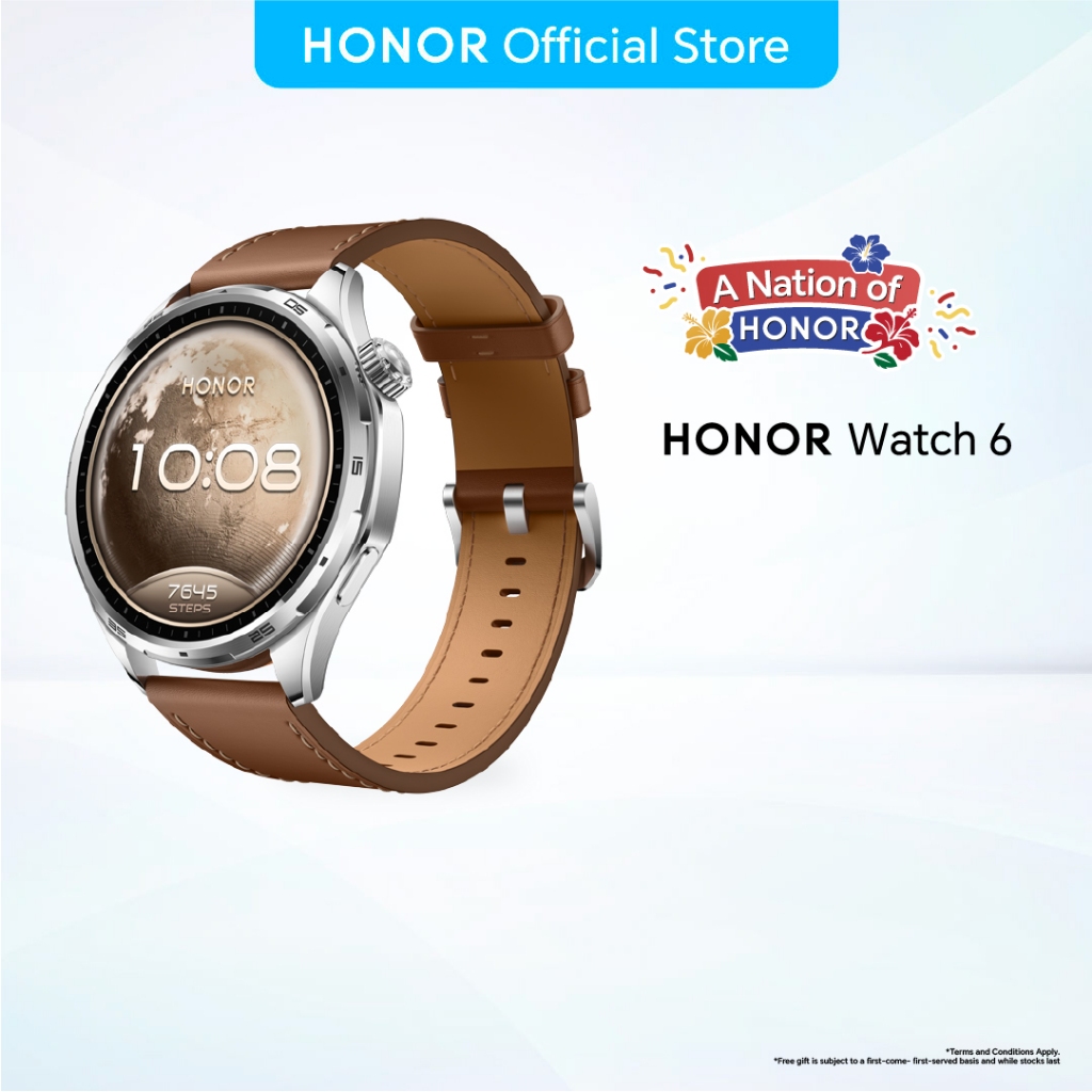 [NEW]HONOR Watch 6 Smartwatch 35 Days Ultra-Long Battery Life | Badminton & Football Professional Mode | NFC Card Access | Shopee Malaysia
