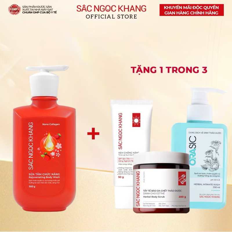 Sữa tắm Chức Năng Collagen Nano Sắc Ngọc Khang diện mạo mới (chai 500ml) | Shopee Việt Nam