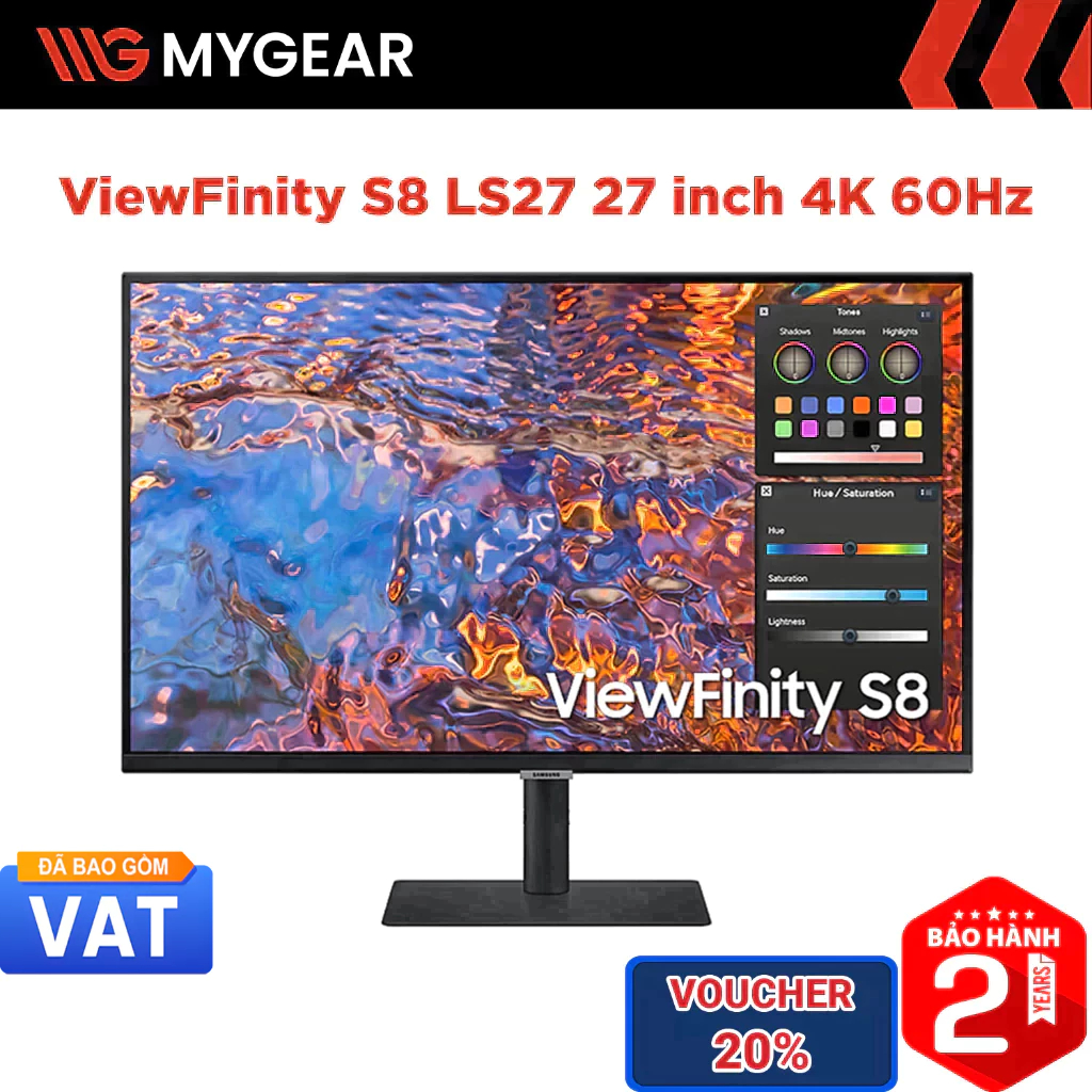 Màn hình đồ họa Samsung ViewFinity S8 LS27B800PXEXXV 27 inch 4K 60Hz 5ms IPS | Shopee Việt Nam