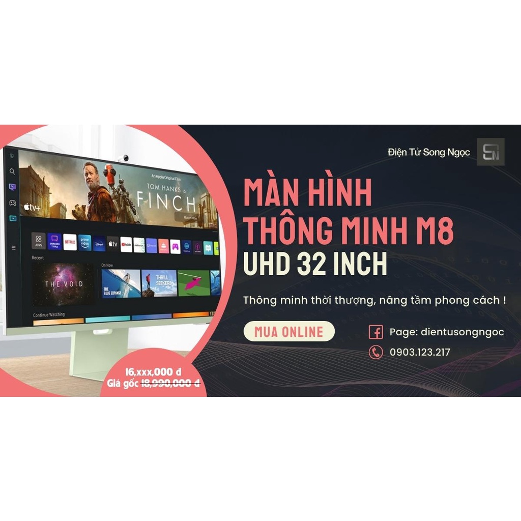 Màn Hình Thông Minh 32 inch Samsung M8 4K M80C - LS32CM801UEXXV | Shopee Việt Nam