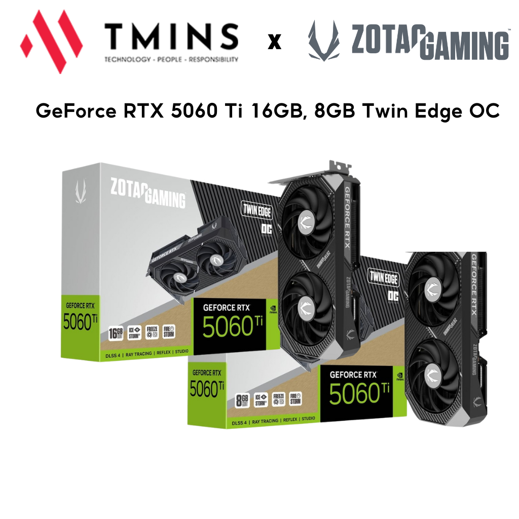 Card màn hình Zotac Gaming GeForce RTX 5060 Ti 8GB 16GB Twin Edge OC - Hàng chính hãng | Shopee Việt Nam