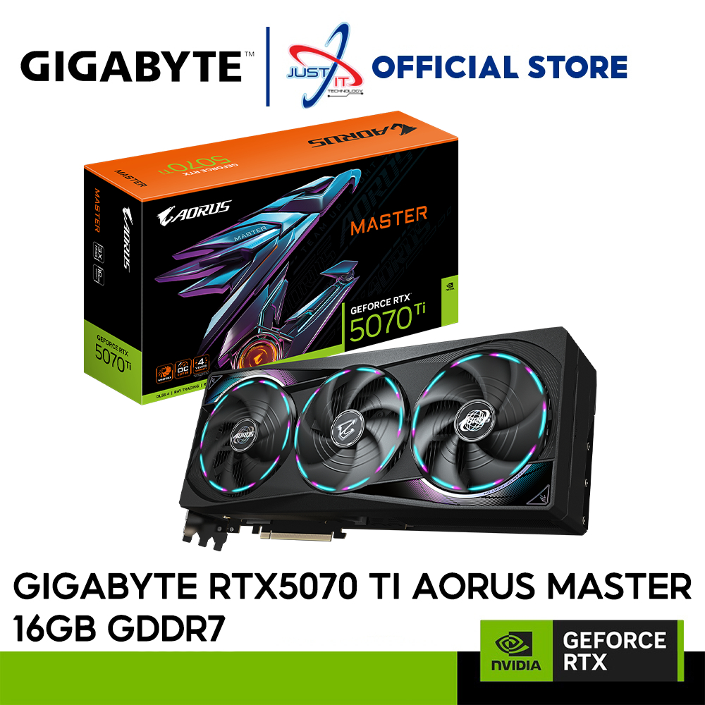 GIGABYTE GeForce RTX 5070 TI AORUS MASTER 16GB GDDR7 GRAPHICS CARD ( GV-N507TAORUS M-16GD ) | Shopee Malaysia