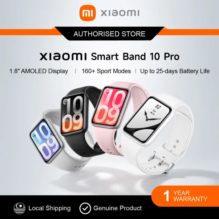 [New] Xiaomi Smart Band 10 Pro | 1.8” AMOLED Display | 160+ Sports Modes | 25 Days Battery Life